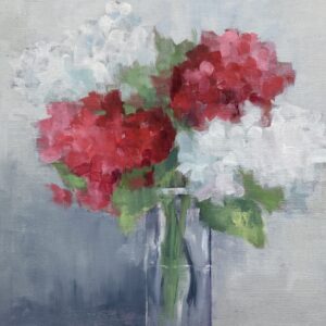 Short Stems Series - Red Hydrangeas