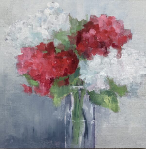 Short Stems Series - Red Hydrangeas